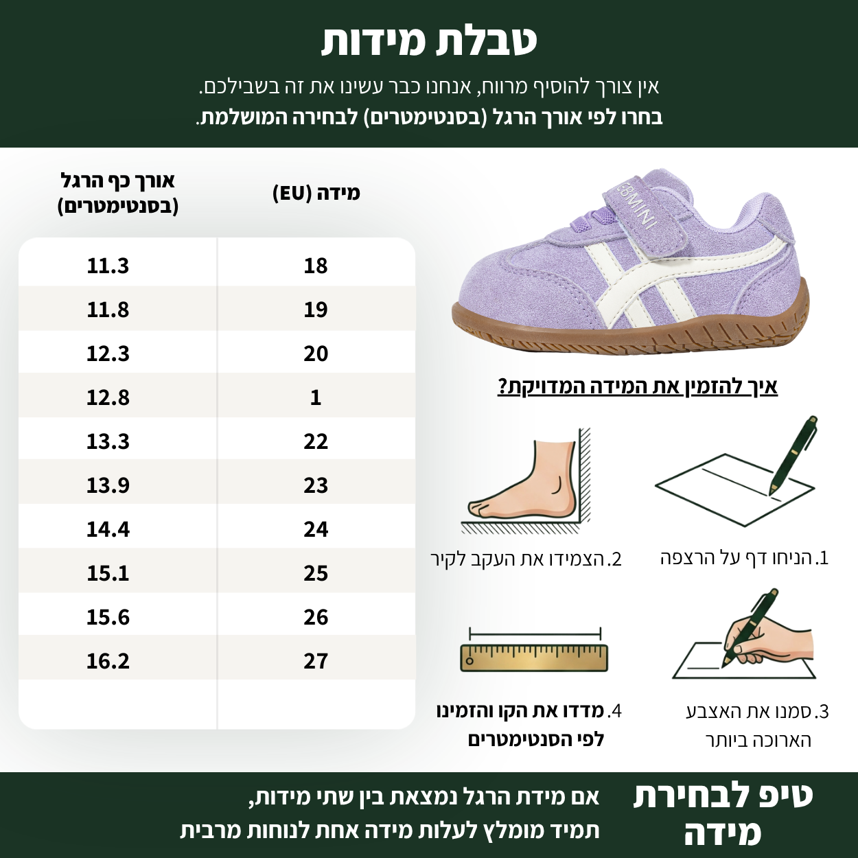 סופט - נעלי ספורט לילדים רחבות וגמישות מזמש | אֵבְּמִינִי ברפוט