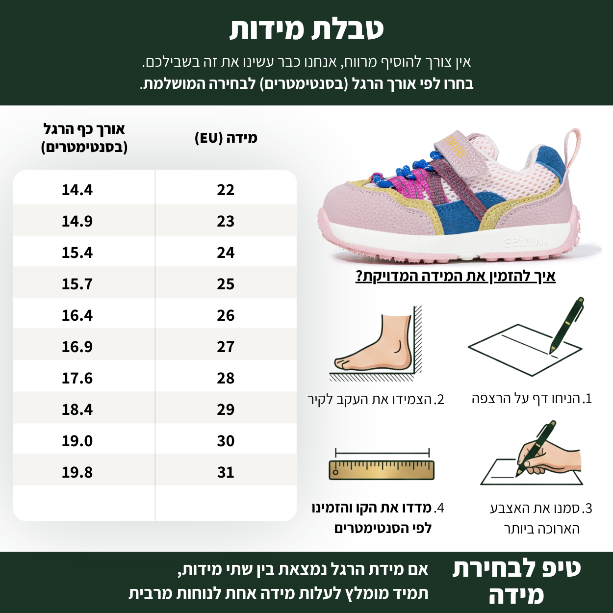 מלודי - נעלי ספורט לילדים רחבות וגמישות | אֵבְּמִינִי ברפוט