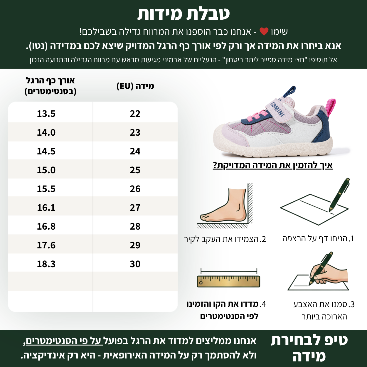 מילו - נעלי ספורט ברפוט לבנים ובנות צעד ראשון ושני רחבות גמישות | אֵבְּמִינִי ברפוט
